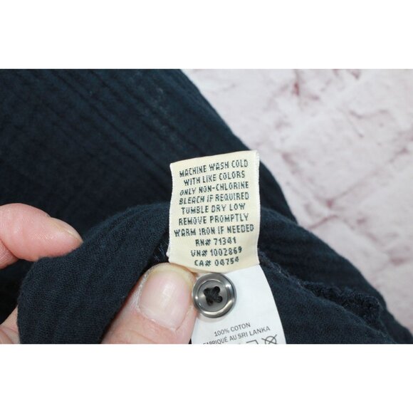 LL Bean Cloud Gauze Cover Up Midi Dress Black Size Medium - Picture 9 of 12